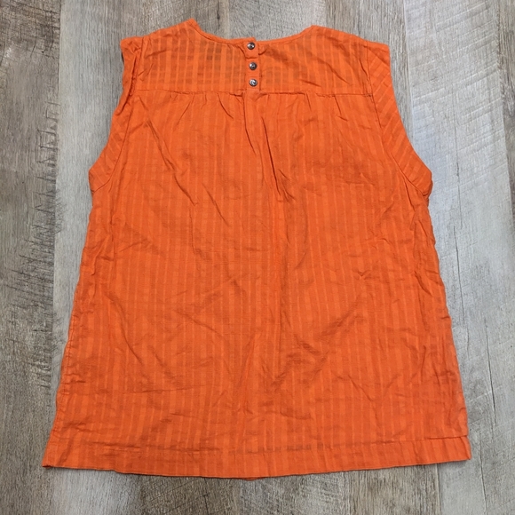 J. Crew Orange Sleeveless Blouse - Picture 6 of 9